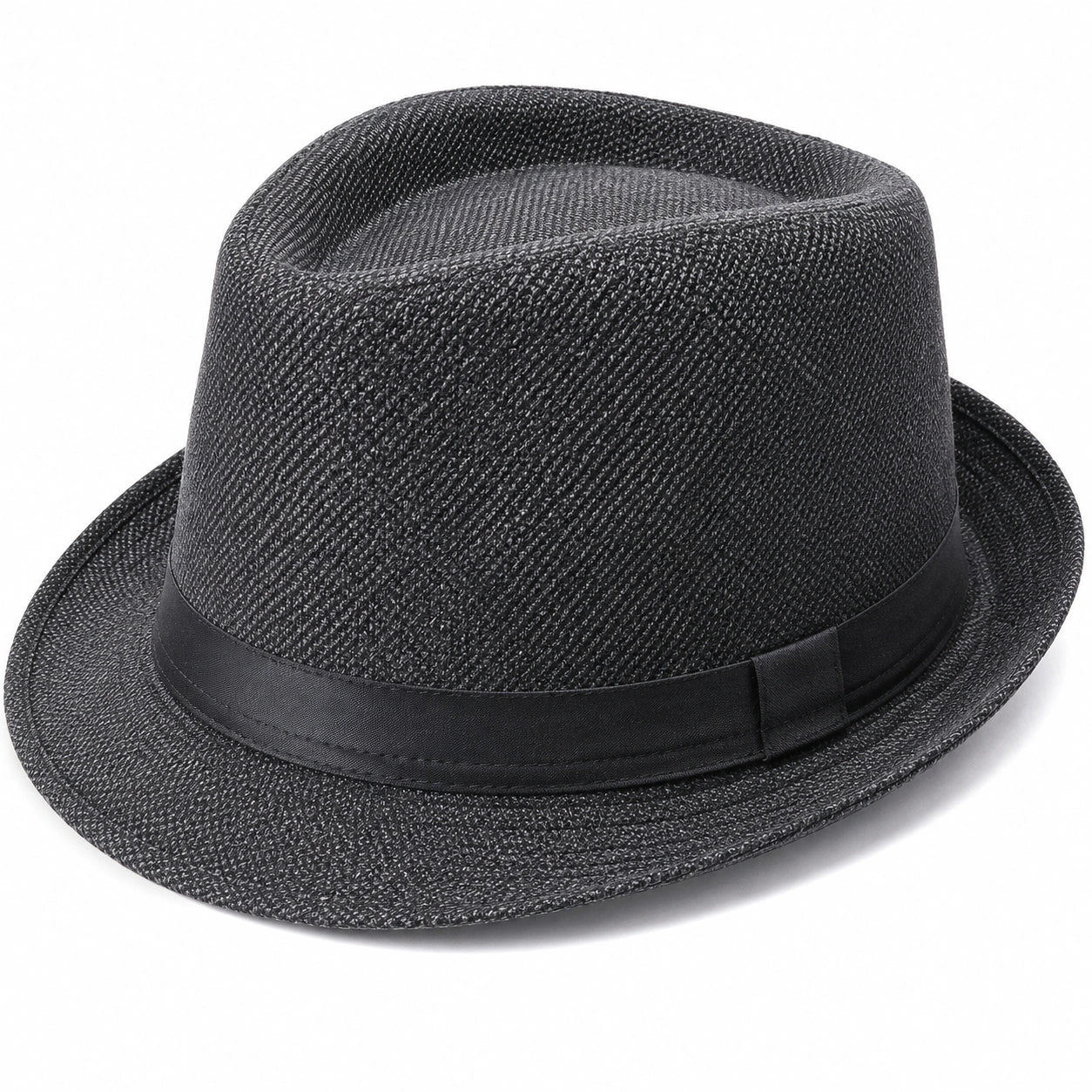 Schwarzer Fedora Hut für Herren